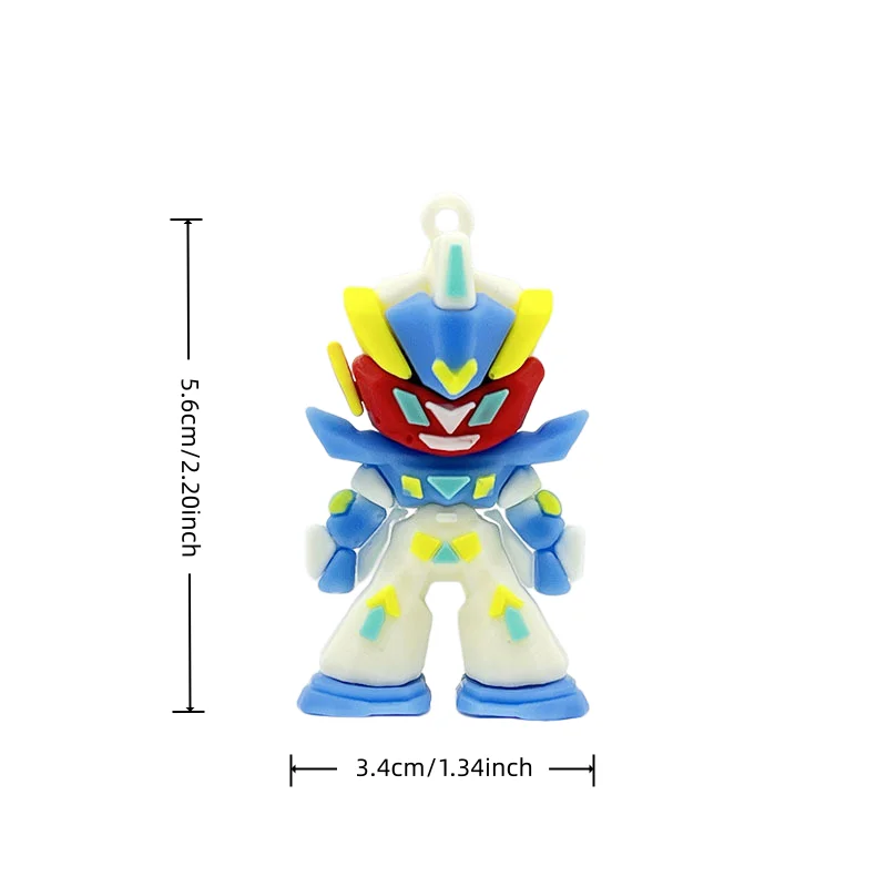 Gundam Silicone Keychain, Mini Mobile Suit Anime Figure Keyring, Durable Soft Rubber Keychain, Suitable for Cars, Backpacks, Bags, Is a Collectible Gift for Gundam Fans, Children, Boys, Men, Teenagers, and Adults view 4