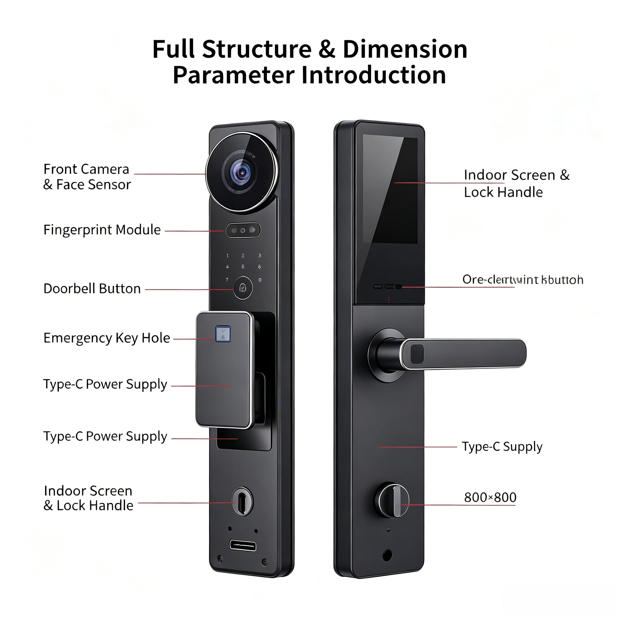 Palm Vein 3d Face Recognition Door Lock AIl Fully Automatic Electronic Digital Biometric Fingerprint Smart Lock  for Home
