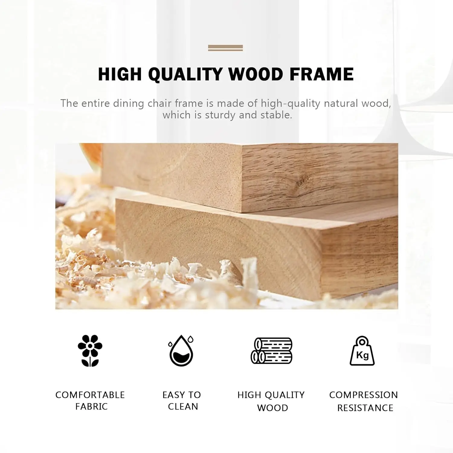 مجموعة من 4 مقاعد بارتفاع مخملية معنقدة مع مسند ظهر ومقاعد خشبية منجدة لجزيرة المطبخ وتناول الطعام والمقهى وP