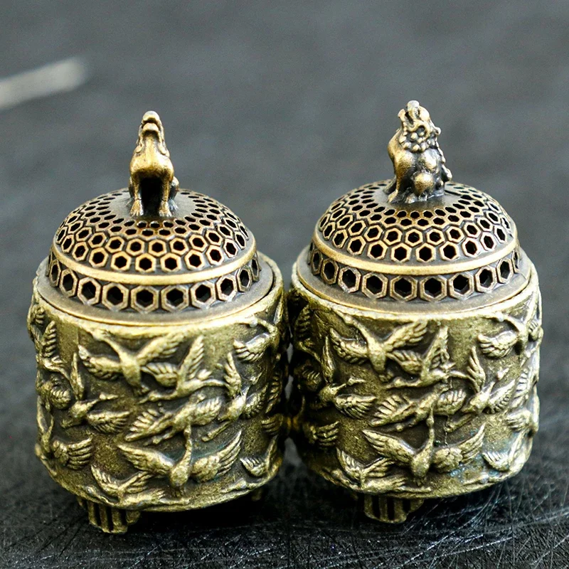 Porte-cône d'encens en métal, grue rétro, Mini décor Zen asiatique, petit brûleur d'aromathérapie d'intérieur pour la méditation au bureau et à domicile, 1 pièce