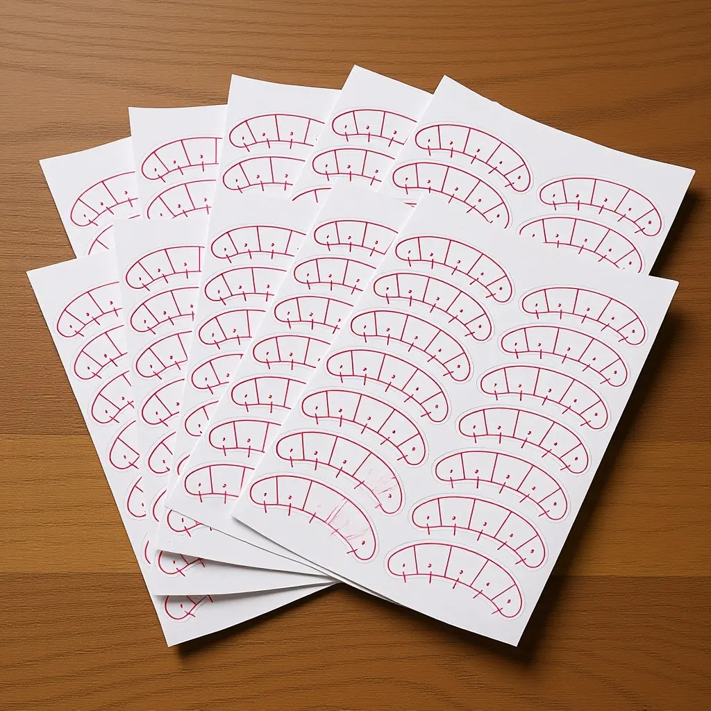 10Sheets Eyelashes Grafted Sticker Practice Paper Patches Eyelashes Isolation Tool Separate Upper Lower Lashes Fast Cleaner