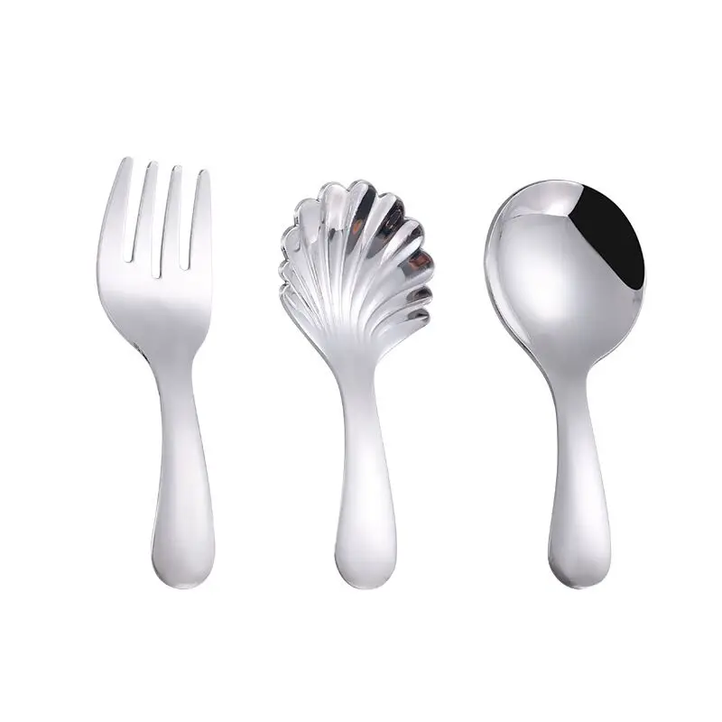 

50pc 304 Stainless Steel Kids Small Mini Tiny Spoon Fruit Fork Ice Cream Dessert Honey Coffee Tea Spoons Tableware