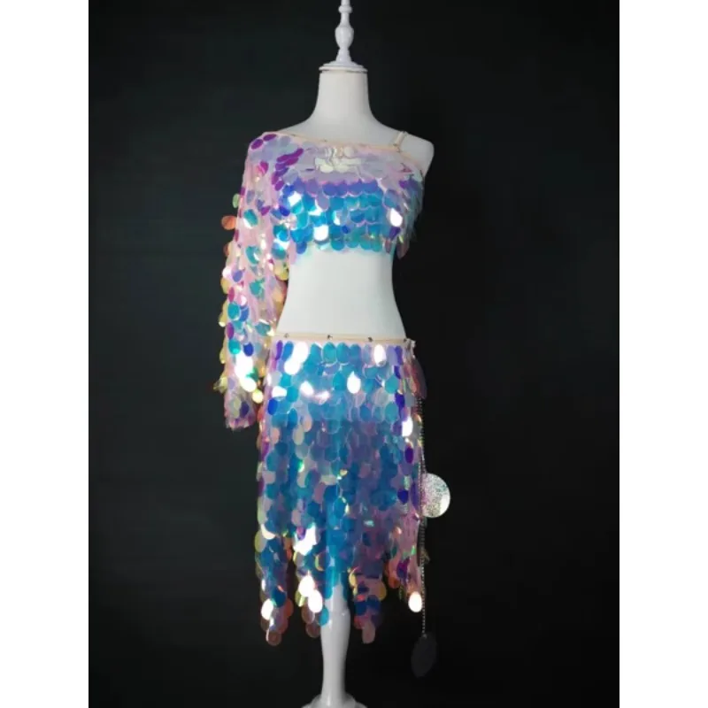 customized Mermaid series belly dance performance costume set is super beautiful belly dancer costume