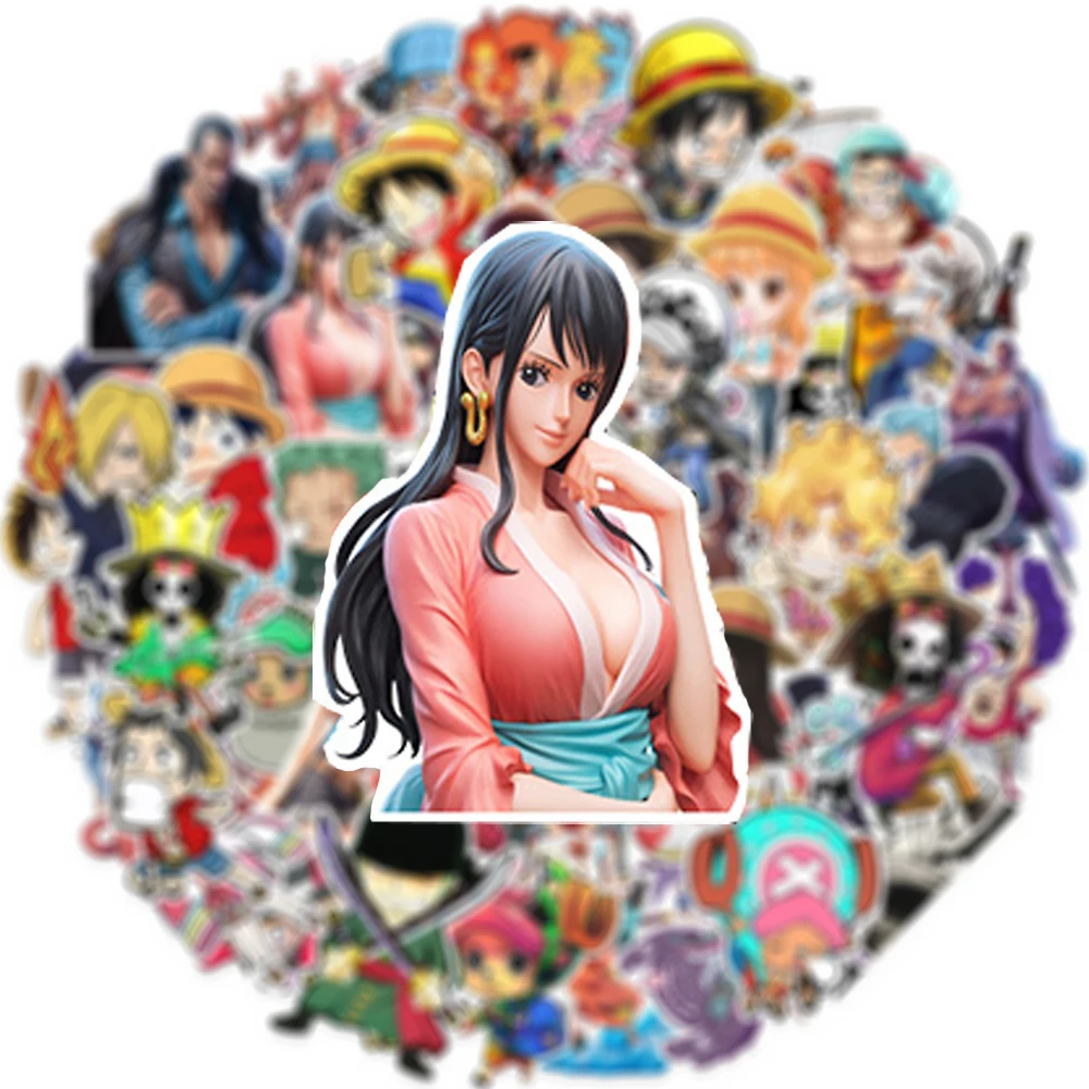 

10/30/50pcs Classic ONE PIECE Anime Stickers Cool Cartoon Luffy Decals for Scrapbook Laptop Helmet Guitar Japanese Manga Sticker