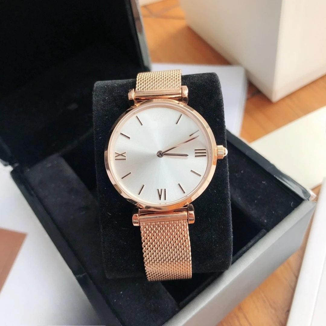 2025 nova moda relógio de pulso de quartzo para mulher marca superior relógios femininos cinto de malha metal simples luxo alta qualidade senhoras relógio