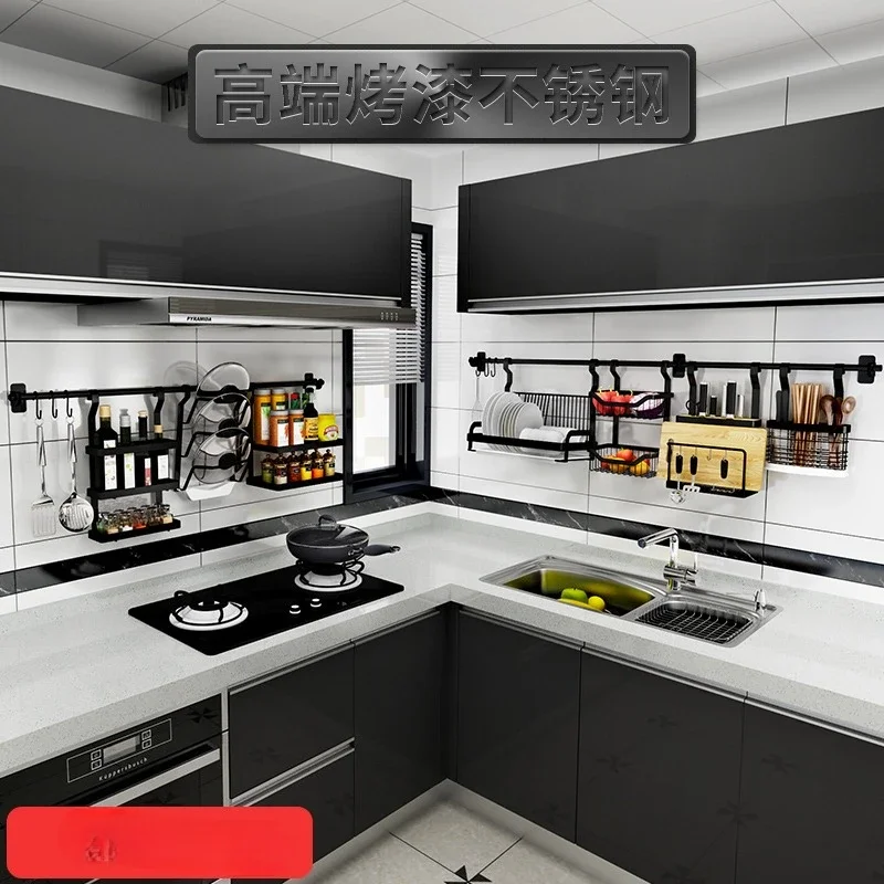 رف مطبخ من الفولاذ المقاوم للصدأ، رف معلق غير مثقوب #2