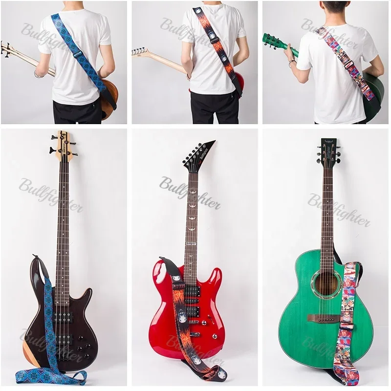 Bullfighter Guitar Rope Wholesale Colorful Guitar Straps for Guitar and Bass