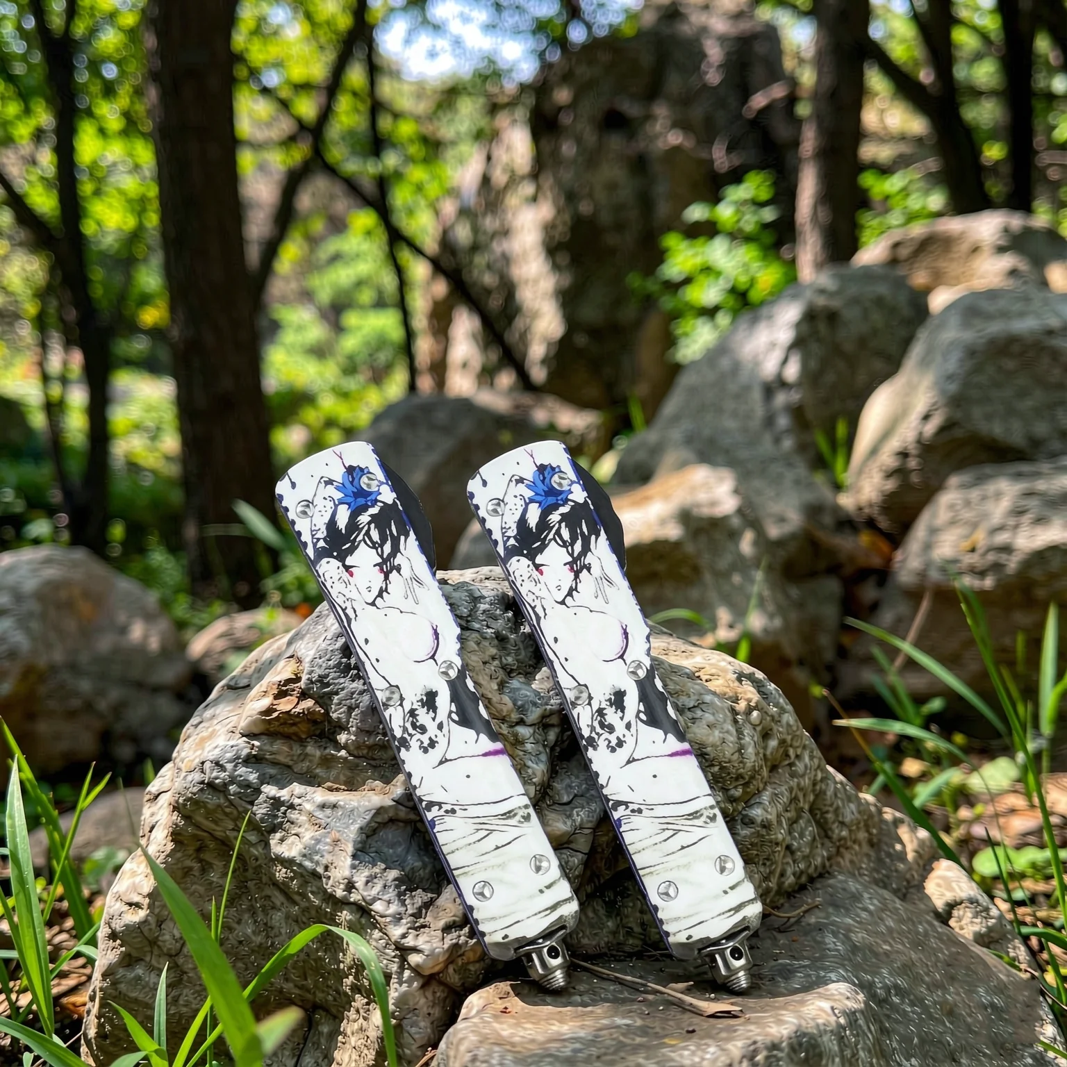 Art Pattern Pocket Knife Tool T6061 Aviation Aluminum Handle EDC for Outdoor Camping Hiking Fishing Travel Daily Carry