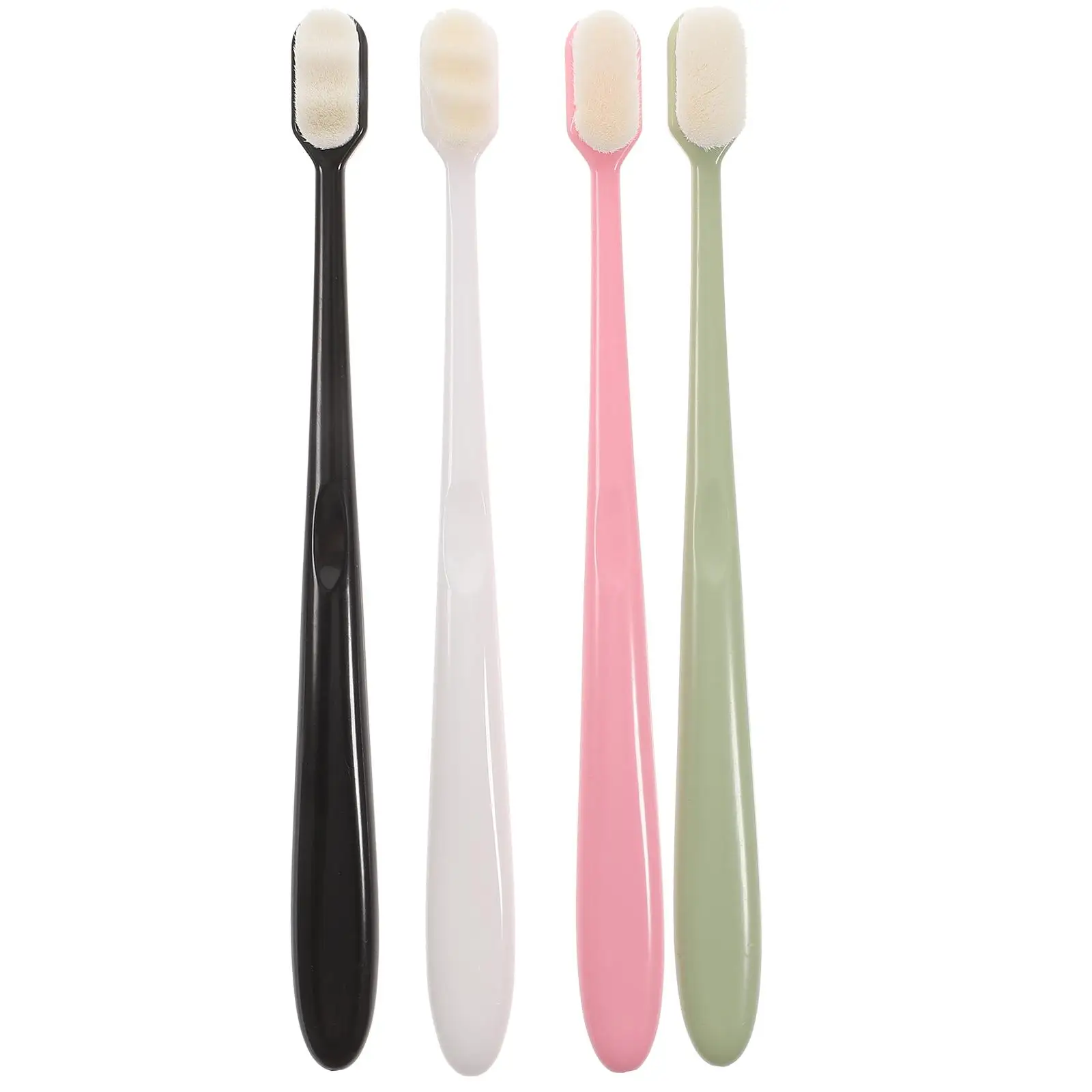 4 Pcs Toothbrush Soft Bristle Adult Travel Bristles Fine for Teeth Pp Aesthetic Camping Toothbrushes