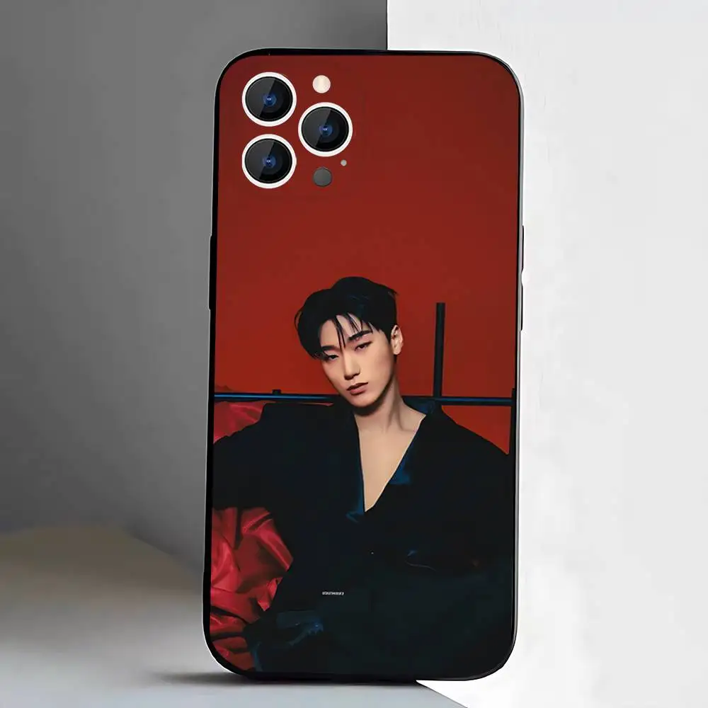 Heiße A-ATEEZ Kpop Handyhülle für iPhone 17,16,15,14,13,12,11,Pro,XS,Max,XR,Plus,E,SE4,Mini Schwarz Soft Cover
