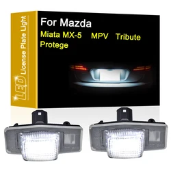 12V LED Number Plate Lamp For Mazda Protege 99-03 MPV 00-06 Tribute 01-06 Miata MX-5 99-05 White License Plate Light Assembly