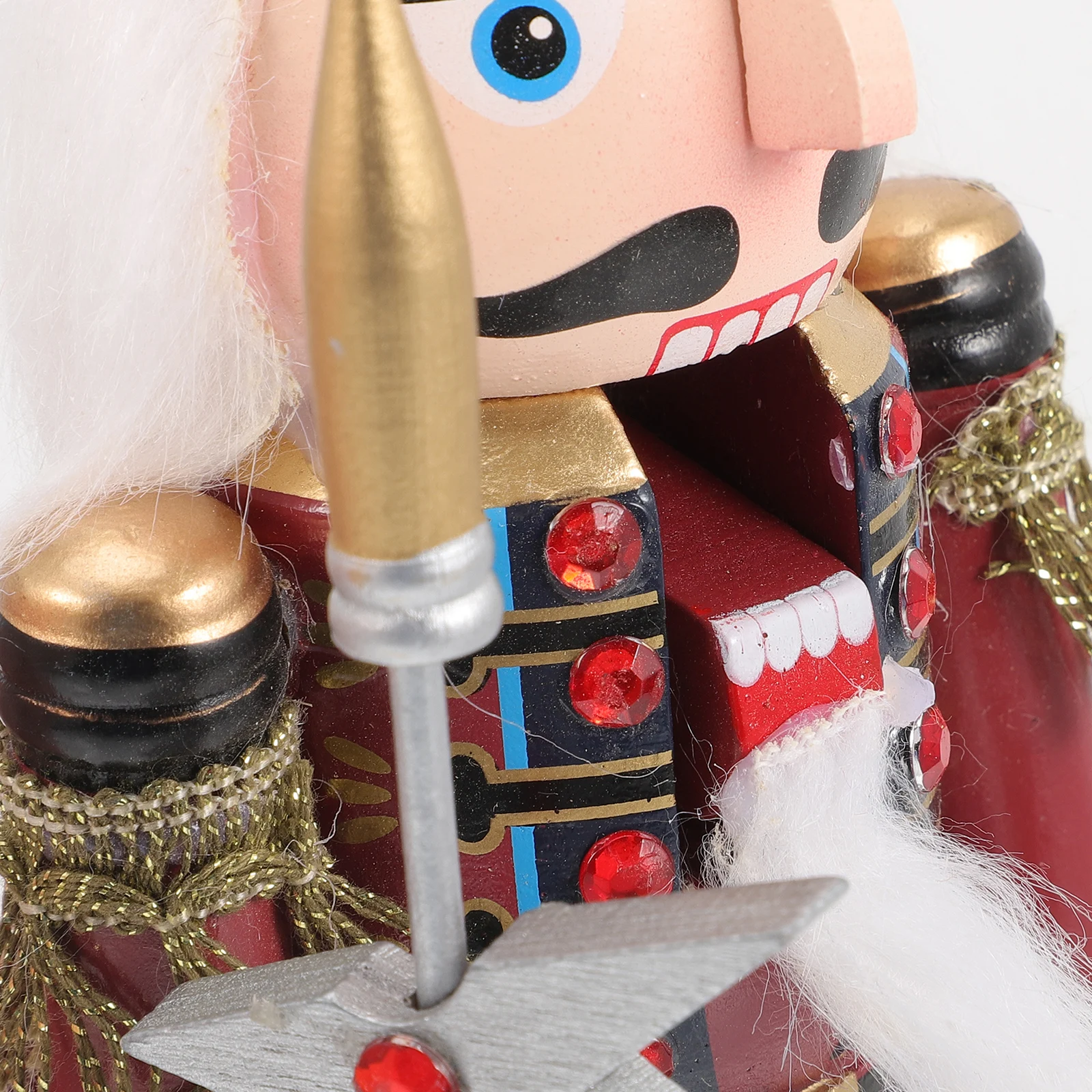 Nutcracker Ornament Figures Desktop Christmas Decorations Letter Soldier Christams Wood Nutcrackers Wooden