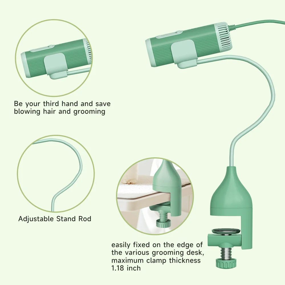 

Pet Grooming Dog Hair Dryer Water Blowing Machine Neck Hanging Free Your Hands Neck Pet Hair Dryer With Desktop Stand