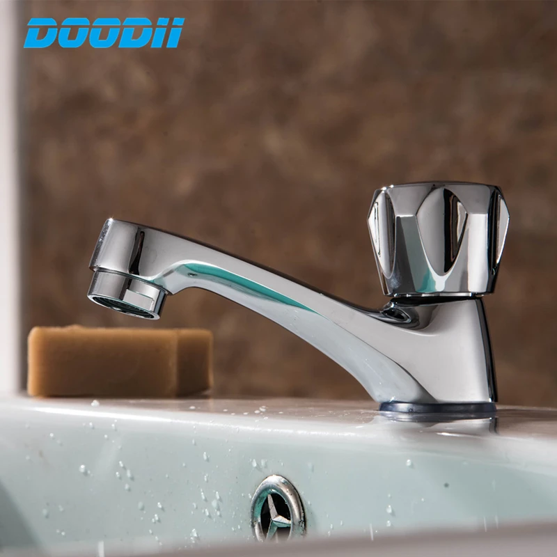 

Doodii, бесплатная доставка, однорычажный смеситель с хромированной отделкой для раковины в домашней ванной комнате, смеситель для раковины, кран для холодной воды, смеситель для кухни