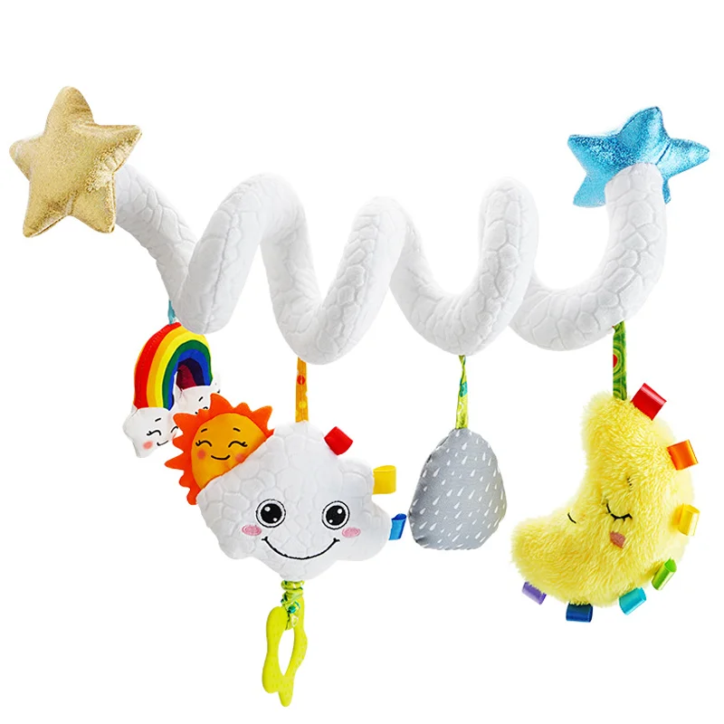 

Baby Weather Hanging Spiral Rattle Stroller Plush Doll Crib Mobile Bed Toys Newborn Educational Toy 0-12 Months