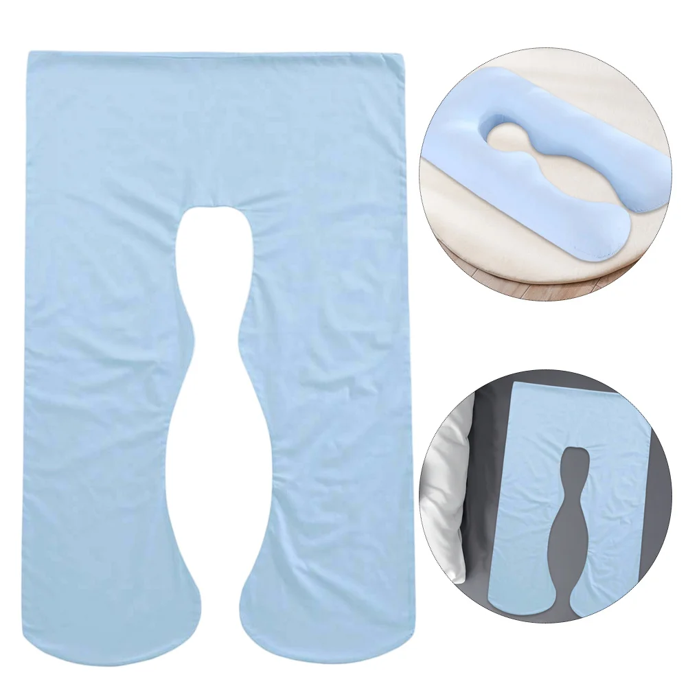 1 قطعة U-شكل كيس وسادة النوم السماء الزرقاء للحمل الداعم طويل سستة غطاء وسادة الجسم مريحة الجانب النوم