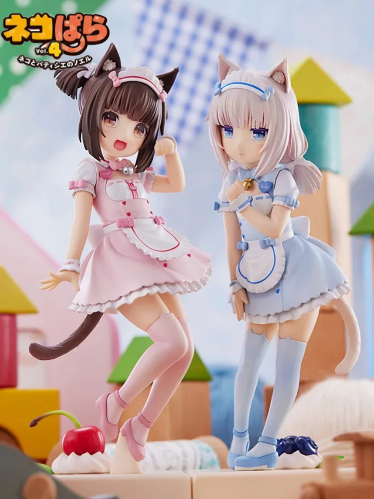 18CM Figurka Anime NEKOPARA Chocola i Vanilla Śliczny Stojak Model Animacji Zabawki Prezenty Kolekcja Dekoracja Ozdoby PVC 4.3 — 2