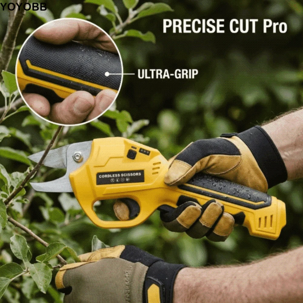 Rechargeable Electric Pruning Shears Li‑ion Battery Heavy‑Duty Handheld Pruner Cordless 30Mm Cutting Electric Pruner