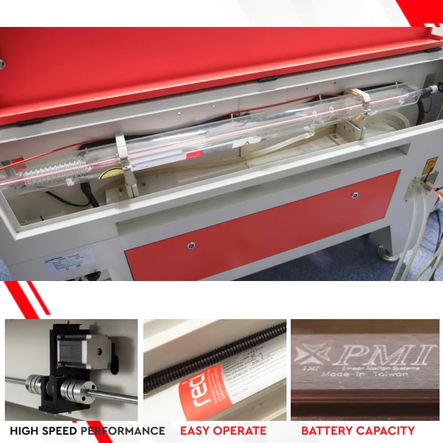 Wattsan 6090 ST 600*900mm 80W 100W CO2 CNC 레이저 조각기 (가죽, 합판, 플라스틱 절단용) 600*900mm