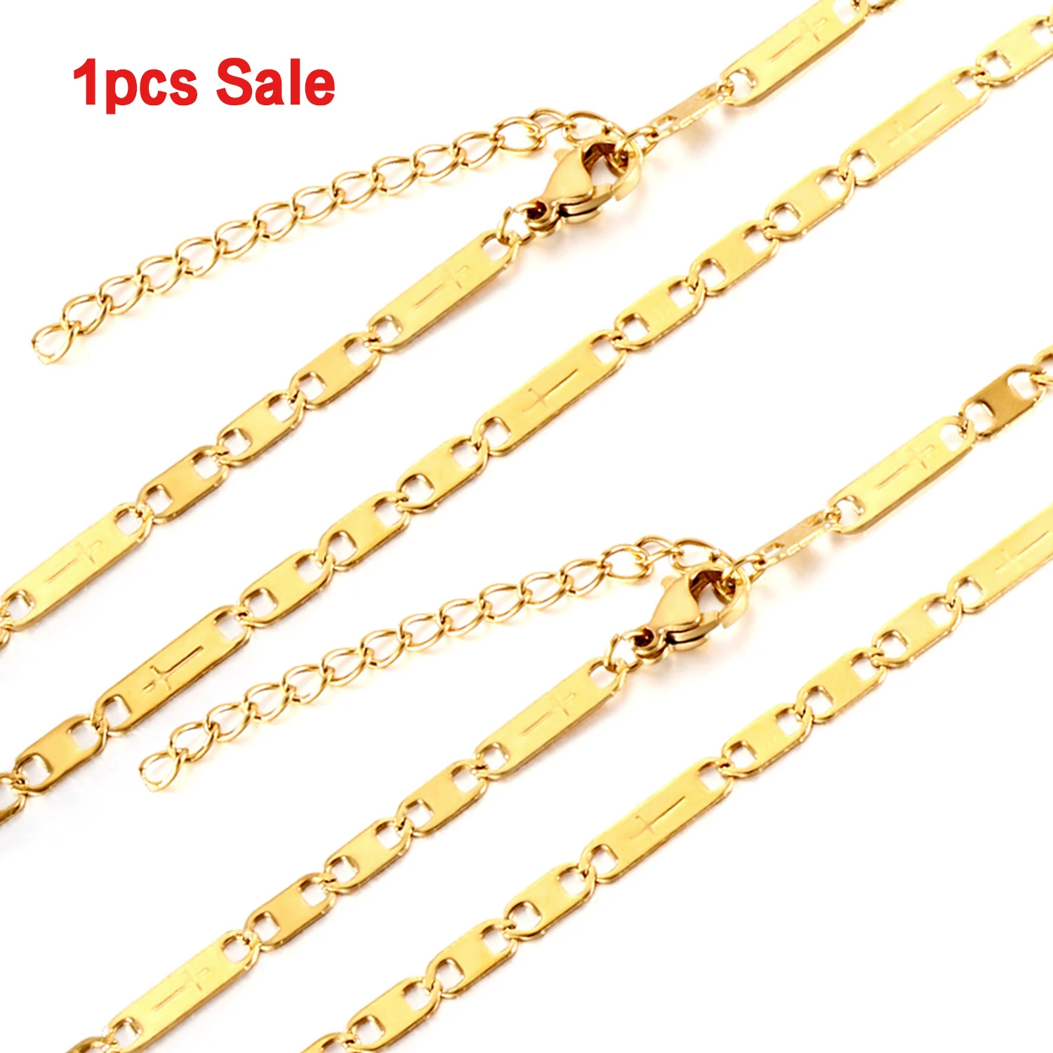 ASON Trendy Stianless Steel Chain Necklaces for Man/Wome Wide 2/3.5MM Link Cuban Flat Mariner Chains Choker Waterproof Jewelry