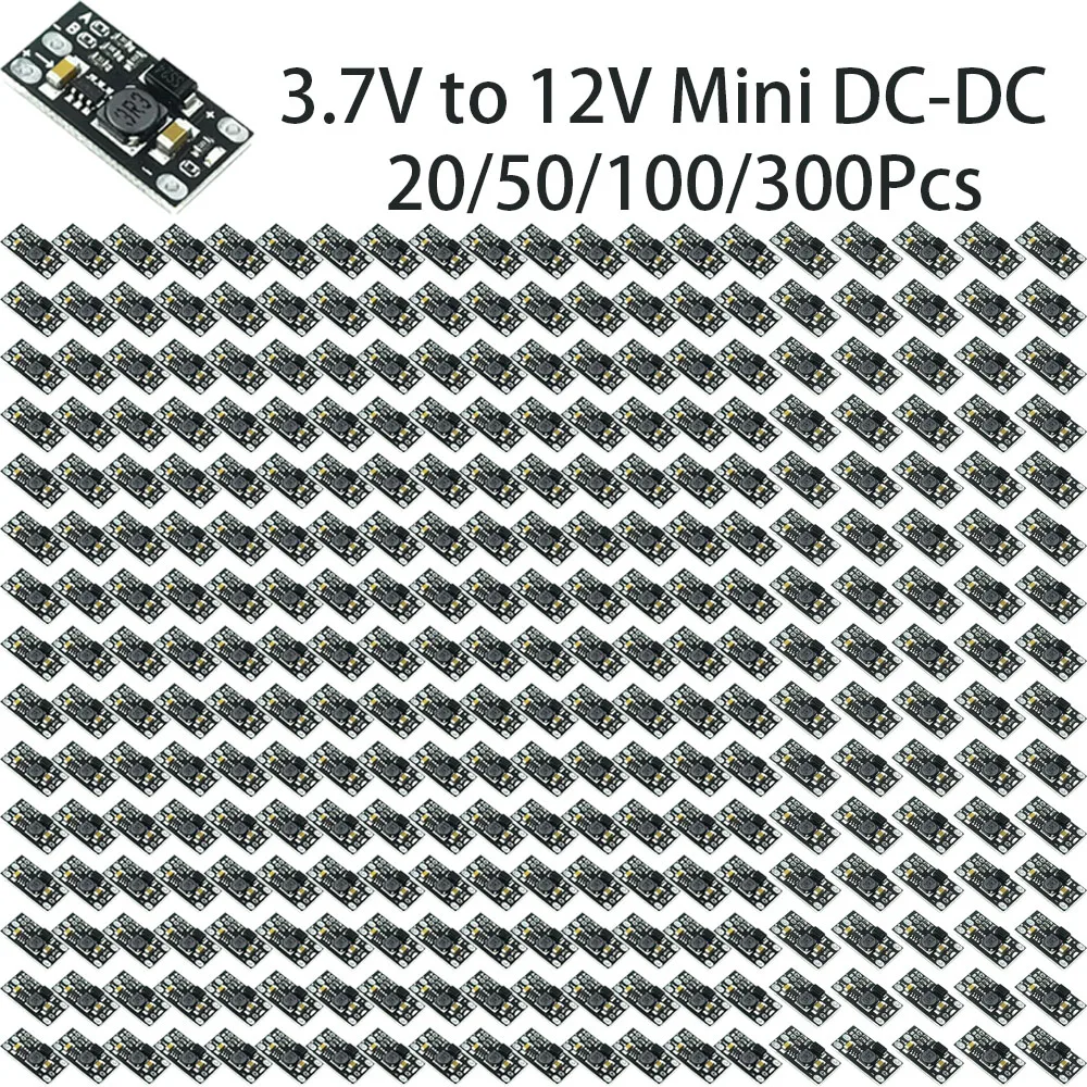 20/50/100/300Pcs Mini 3.7V to12V DC-DC Boost Module Multi-Output 5V/8V/9V/12V Adjustable Lithium Battery Step-Up Power Converter
