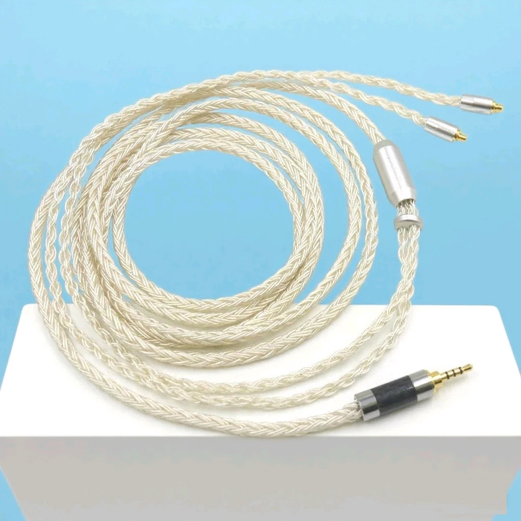 

16 Cores 4 pin Xlr 2.5mm 4.4mm 99% Silver Plated Earphone Cable For Sennheiser IE300 ie600 IE900