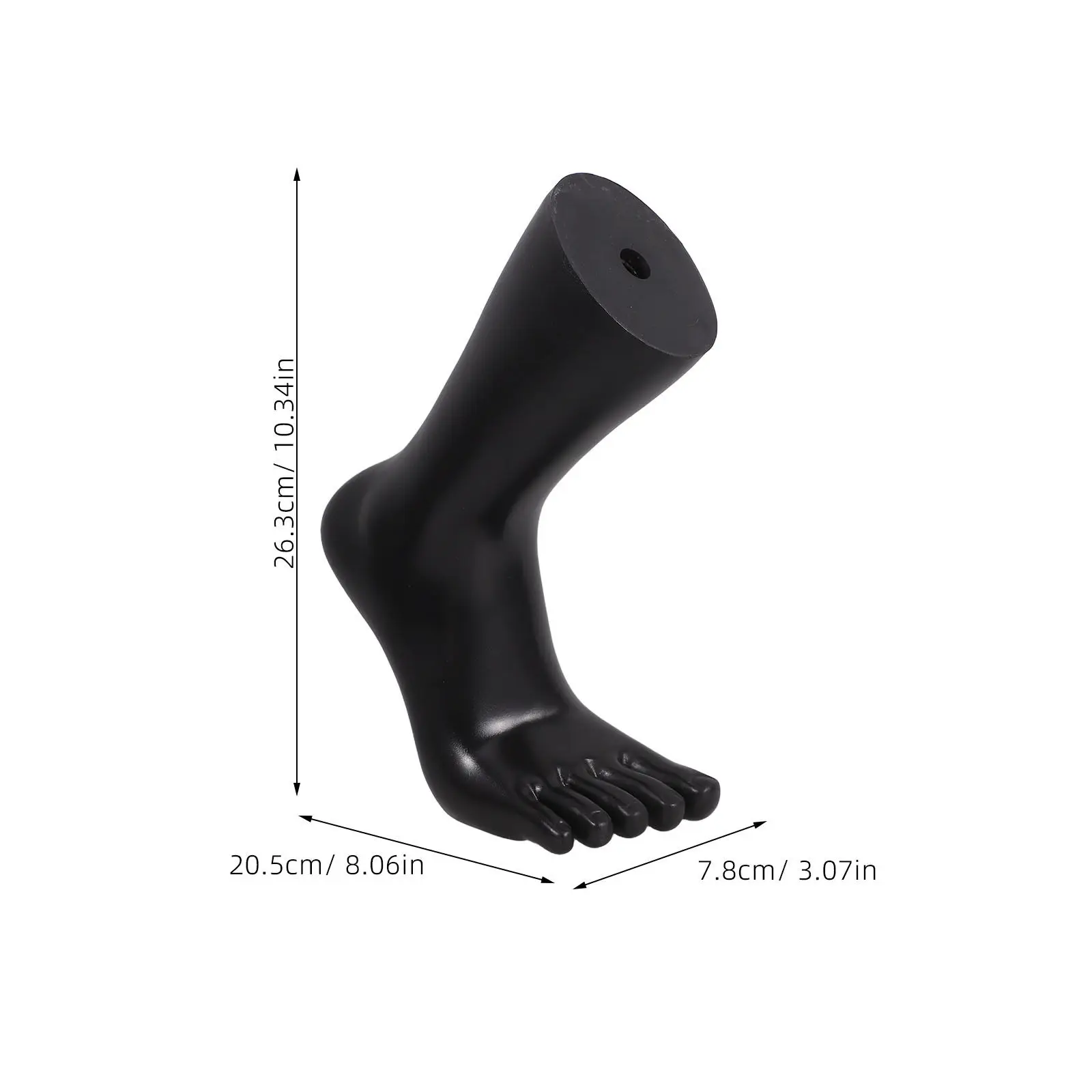 1Pair Black Plastic Retail Foot Chain Display Realistic Five Toe Foot Mannequin for Anklets Socks Jewelry Footwear Showcase