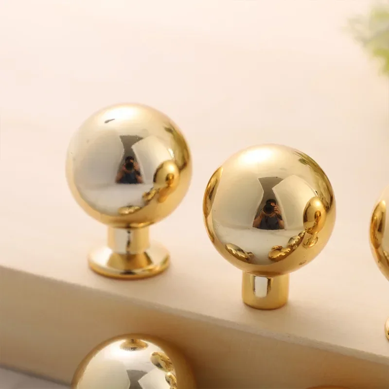 New Chinese Light Luxury Kitchen Cabinet Ball Handles Plastic Single Hole Drawer Wardrobe Door Knobs and Handles for Furniture