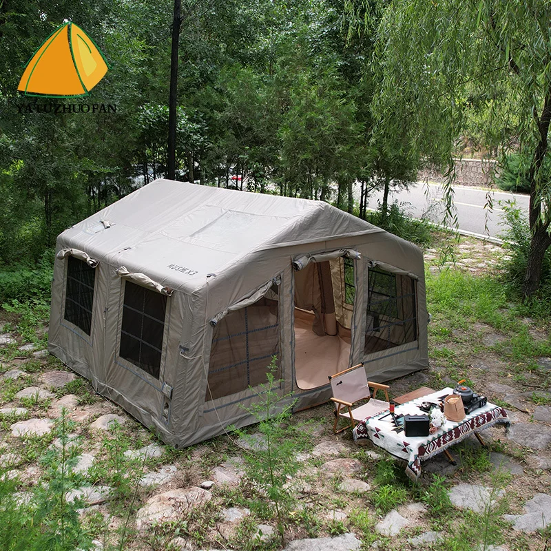 Direct Factory Custom Single-Layer Oxford Four-Season Foldable Tent Outdoor Camping Luxury Automatic Two Rooms Family Tent