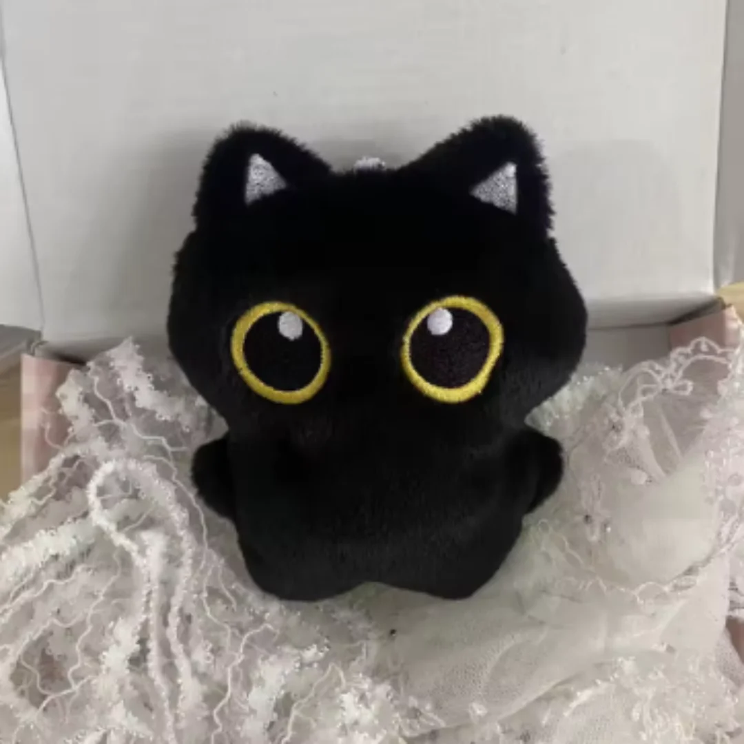 جديد لطيف القط الأسود ألعاب من نسيج مخملي دمية قلادة صغيرة محبوب وسادة وسادة Ins القط الأسود ألعاب من نسيج مخملي دمية لصبي فتاة هدايا عيد ميلاد