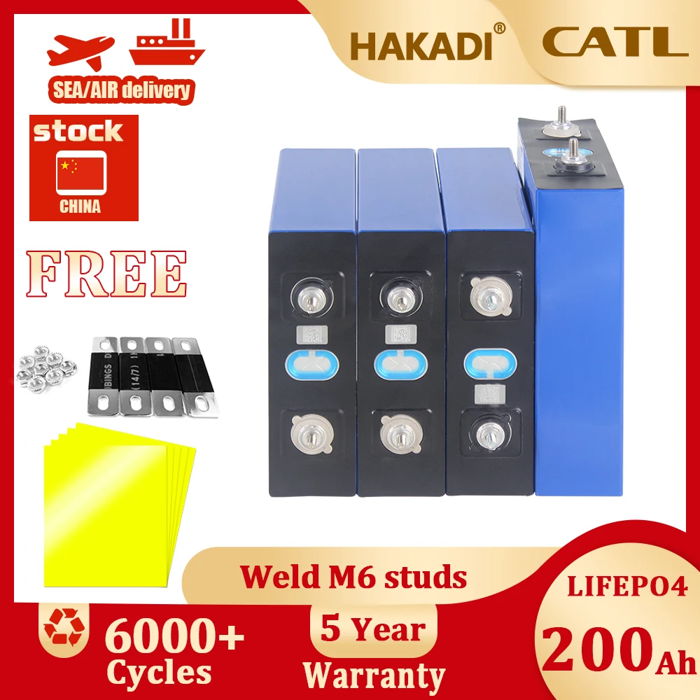 

CATL Lifepo4 Rechargeable Batteries 3.2V 200Ah 3.2V 228Ah Prismatic Lithium Cell 4-16PCS For Solar Energy Home Appliance