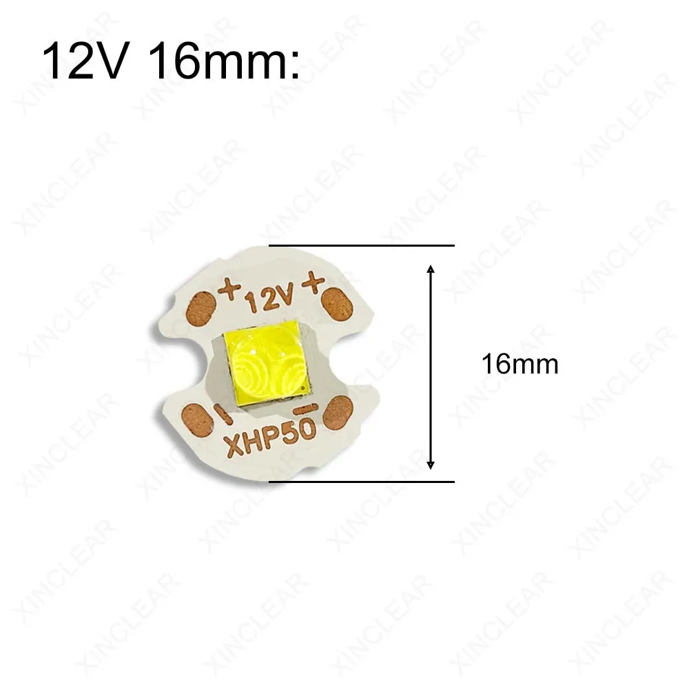 Imagem -04 - Potência 20w Led Xhp50 Chip Branco Quente 3v 6v 12v com 20 mm 16 mm Placa de Cobre 1.5a 3a 6a para Lanterna Faça Você Mesmo Luz do Carro Alta