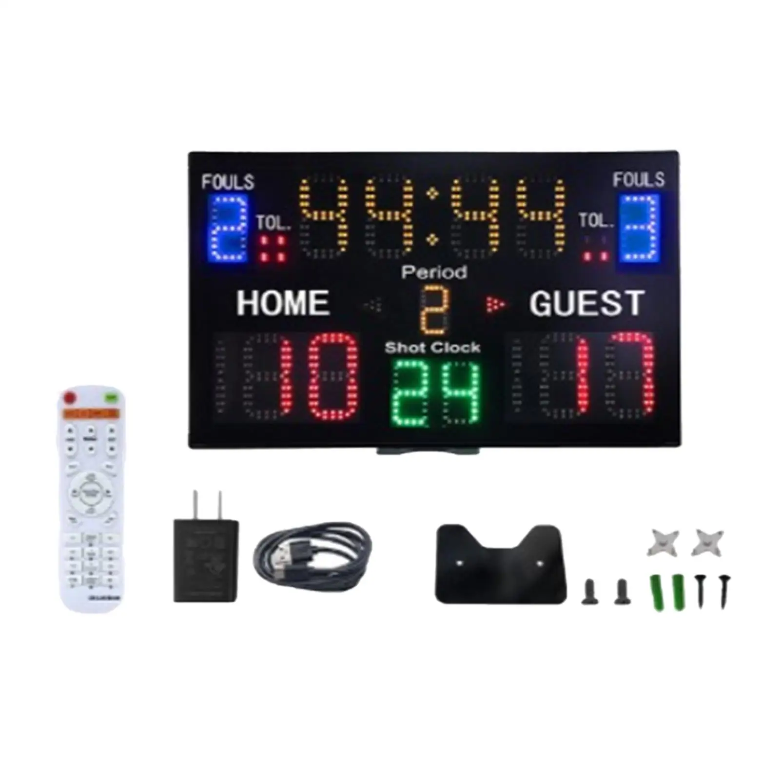 Indoor Basketball Scoreboard Timer Counter Wall Mounted Counting Time Electronic Digital Scoreboard Score Clock for Boxing Judo