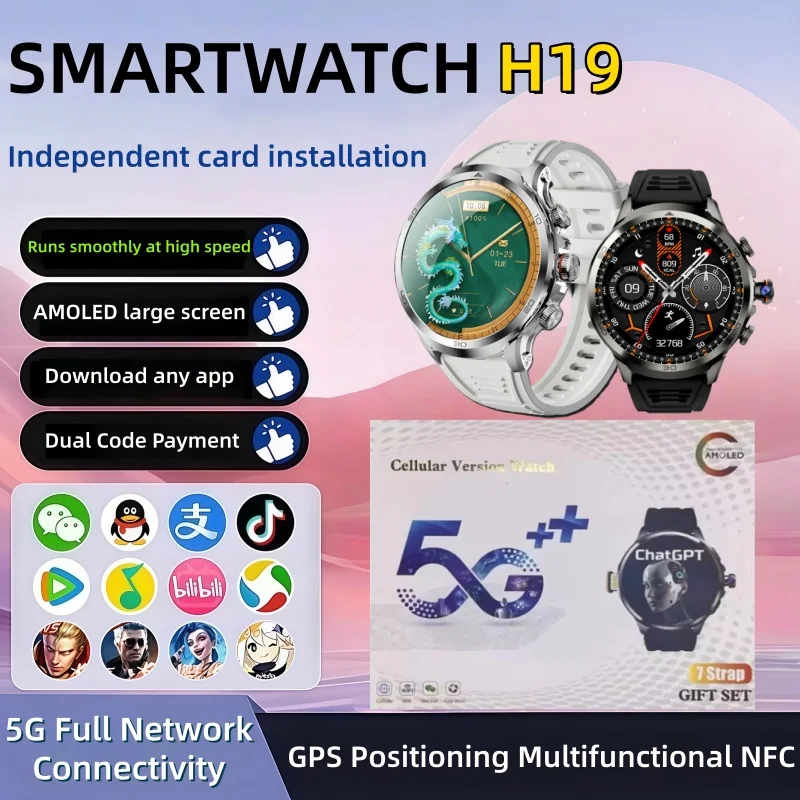

H19 Smartwatch Bluetooth Talk Smartwatch Message Alert Heart Rate Monitor Sports Watch for Android Men Women