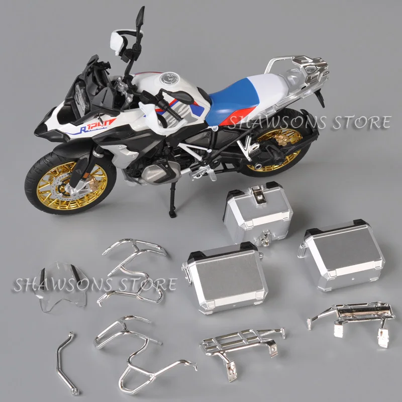 1:9 Scale Diecast Motorcycle Model Toy R1250 GS Street Bike Miniature Replica With Travel Refitting Parts Large Size