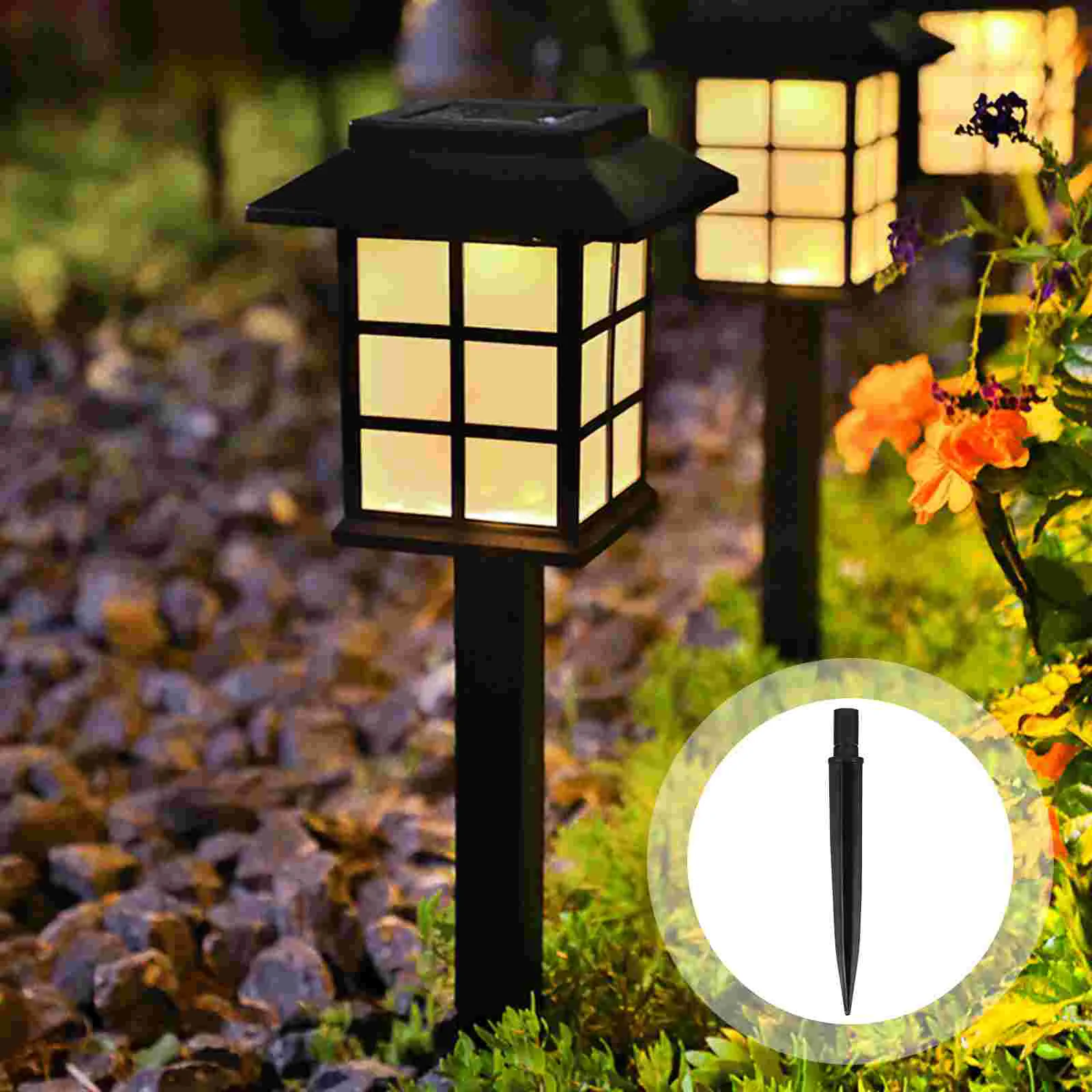 Doitool Plastic Ground Lawn Lamp Ground Spikes for Solar Torch Lights and Christmas Garden Lights