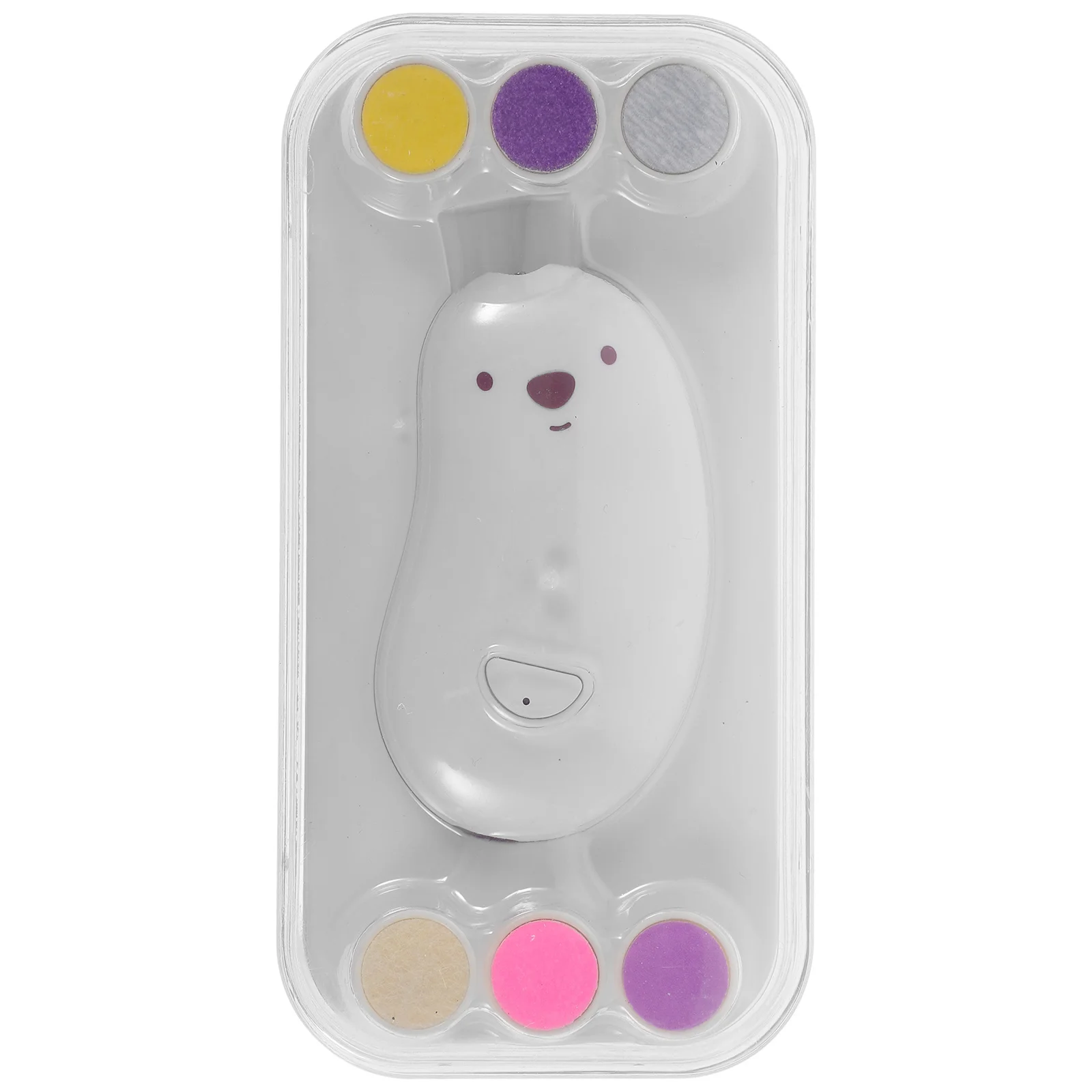 

Electric Nail Trimmer 1Set Safe LED Light 6 Grinding Heads Trim Polish Fingernails Toenails Cute Design Nail File