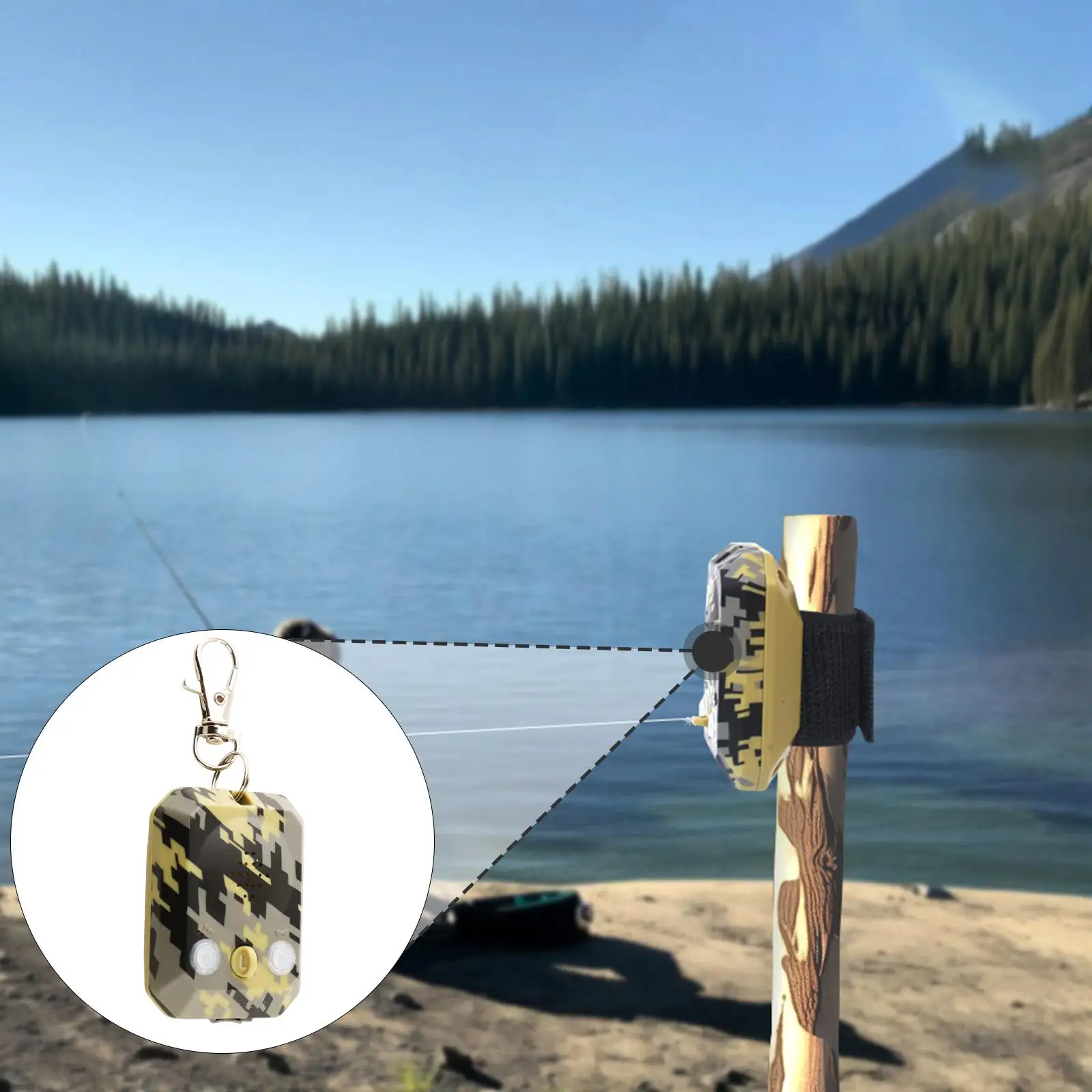 

Сигнализация по периметру, компактная, простая установка, портативное проволочное устройство сигнализации для кемпинга, для заднего двора, пешего туризма, рыбалки, двора