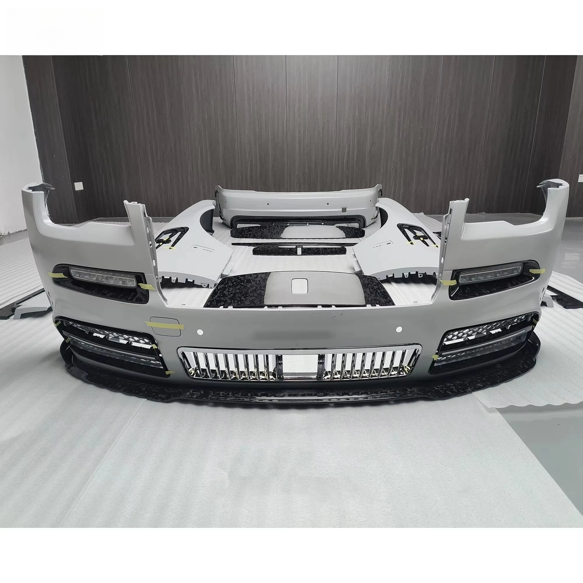 MSY Style Partial Dry Forged Carbon Fiber Body Kit for Rolls Royce Wraith Side Skirt Car Bumper Hood Rear Spoiler Fender Parts