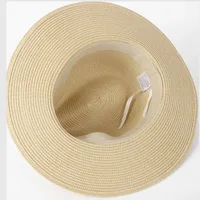 Large Size XL 61-64cm Sun Hats for Men Wide Brim Panama Straw Caps Women Summer Big Head Beach Hat Plus Size Fedora Hat 58-60cm - Image 5