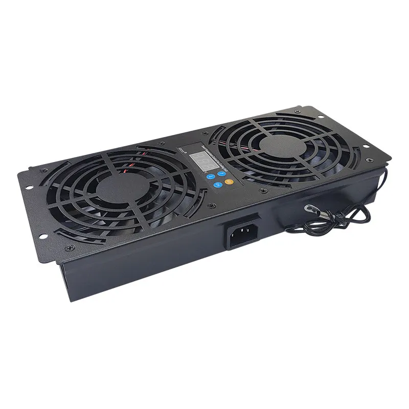 220V network cabinet cooling fan unit 110V router light cat low noise intelligent temperature control fan