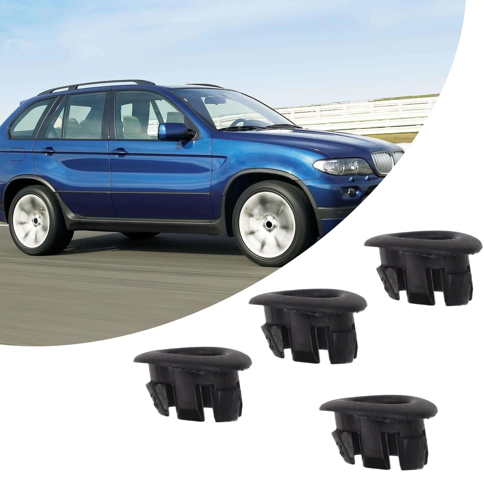 

Black Door Lock Rod Grommet 4-Pack For BMW X5 E53 1999-2006 Direct Replace Interior Control Switch Component 51418408567