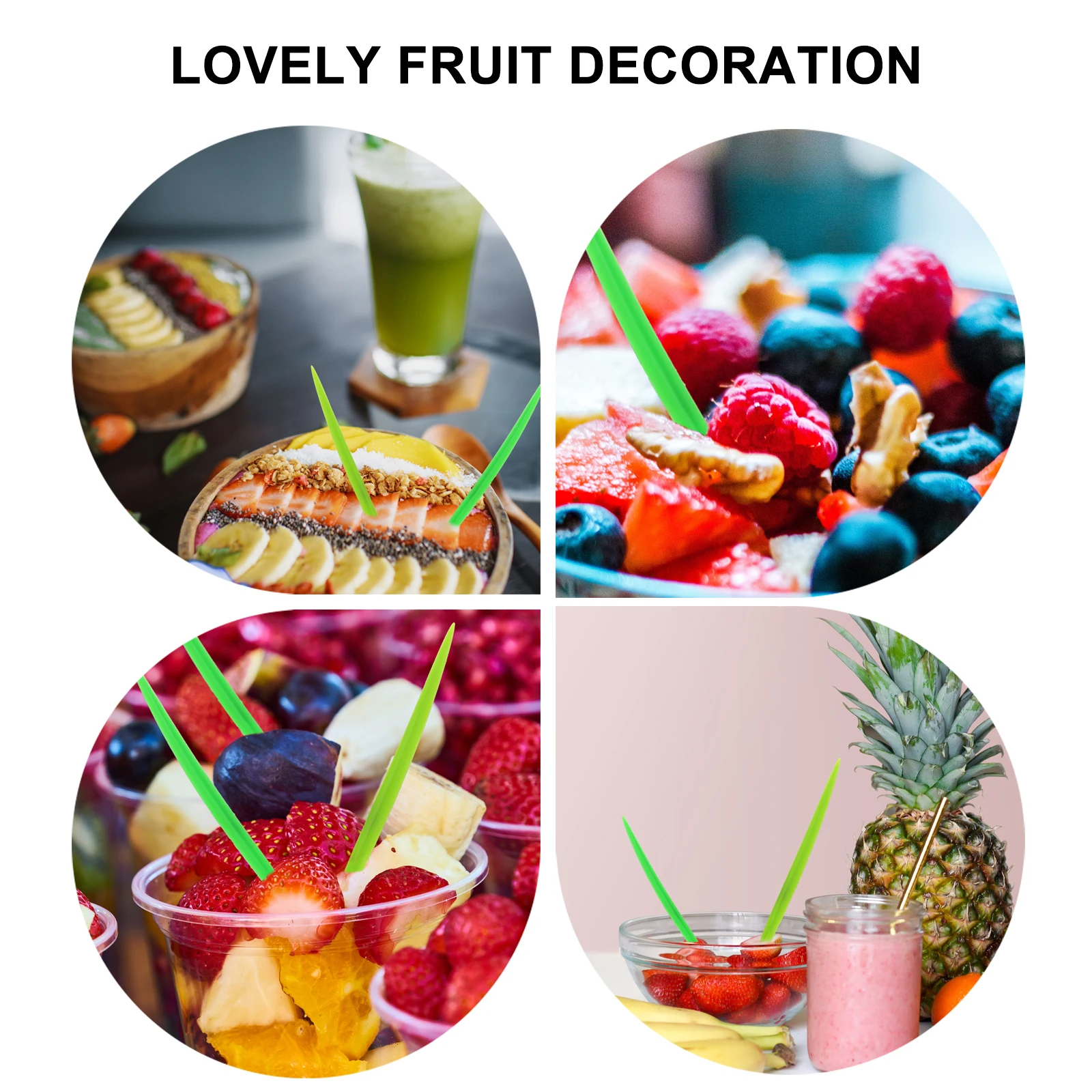 

20 pcs Leaf Picks Skewer Kitchen Fork Safe Food Pick Creative Fruit Stick Bamboo Shaped Skewer Cake Picks Home Use