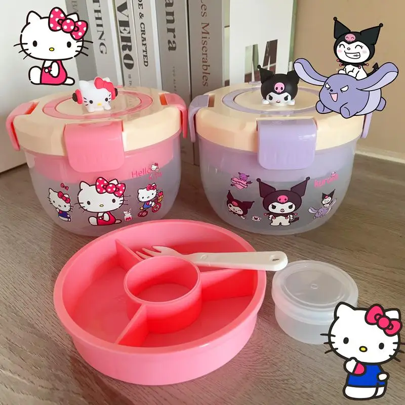 

Sanrio Hello Kittyshabomi My Melody посуда ланч-бокс коробка для фруктов портативный большой емкости красивый ланч-бокс милый мультфильм