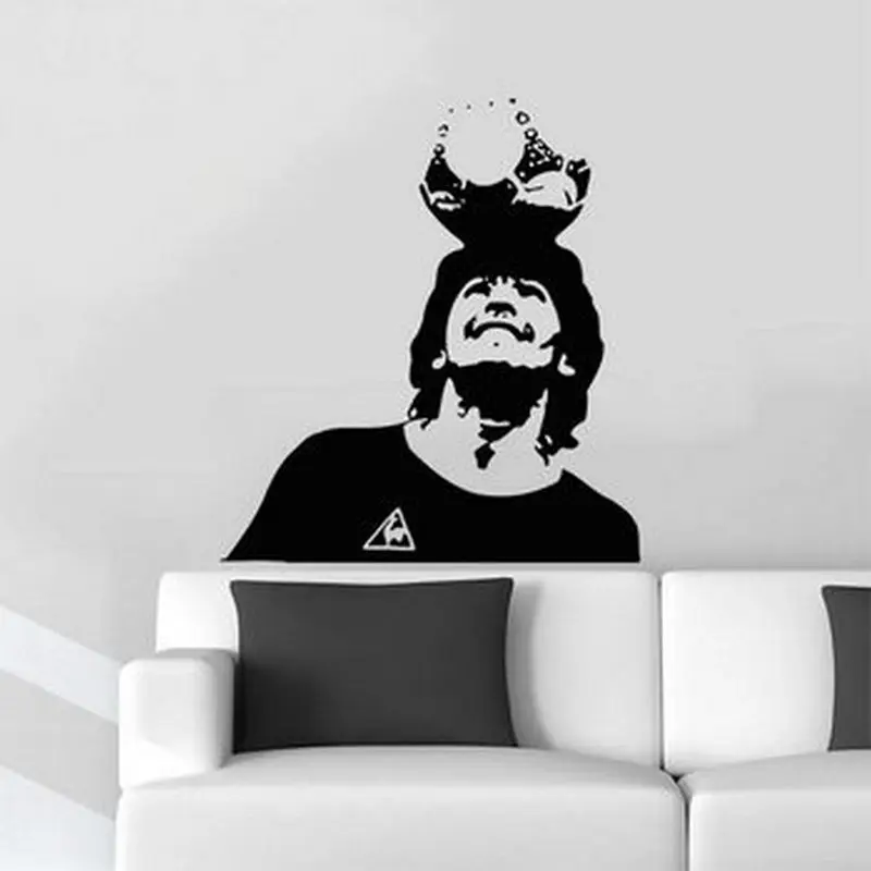 Maradona  Ronaldo Wall Art Stickers Decal Decor Vinyl Poster Mural wallpaper removeable Custom DIY Kids gift