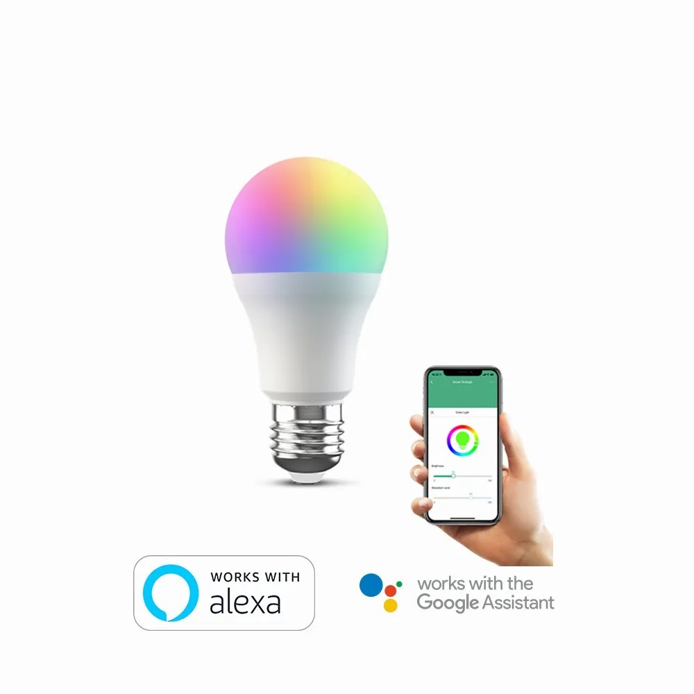 

LB26 R1 Tone Light Warm and Cold Brightness RGB Bulb Mobile Phone Smart Linkage Alexa Voice Control