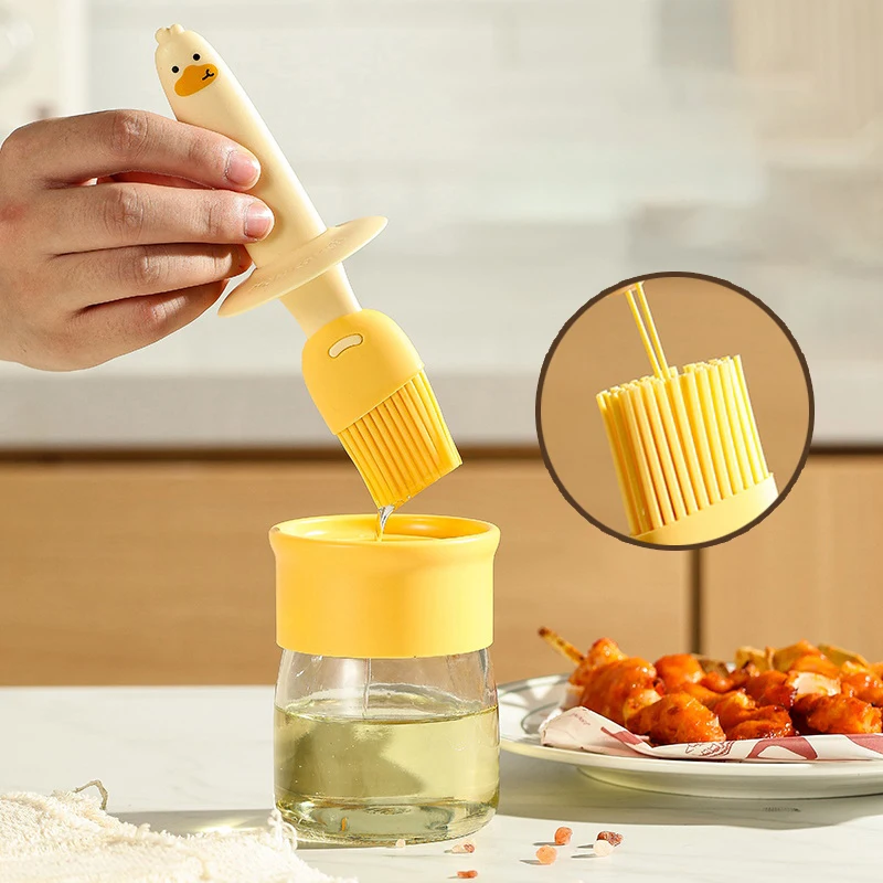 Kitchen Silicone Oil Bottle Oil Brush Baking Barbecue Grill Oil Brush Dispenser Pastry Steak Oil Brushes Kitchen Baking BBQ Tool