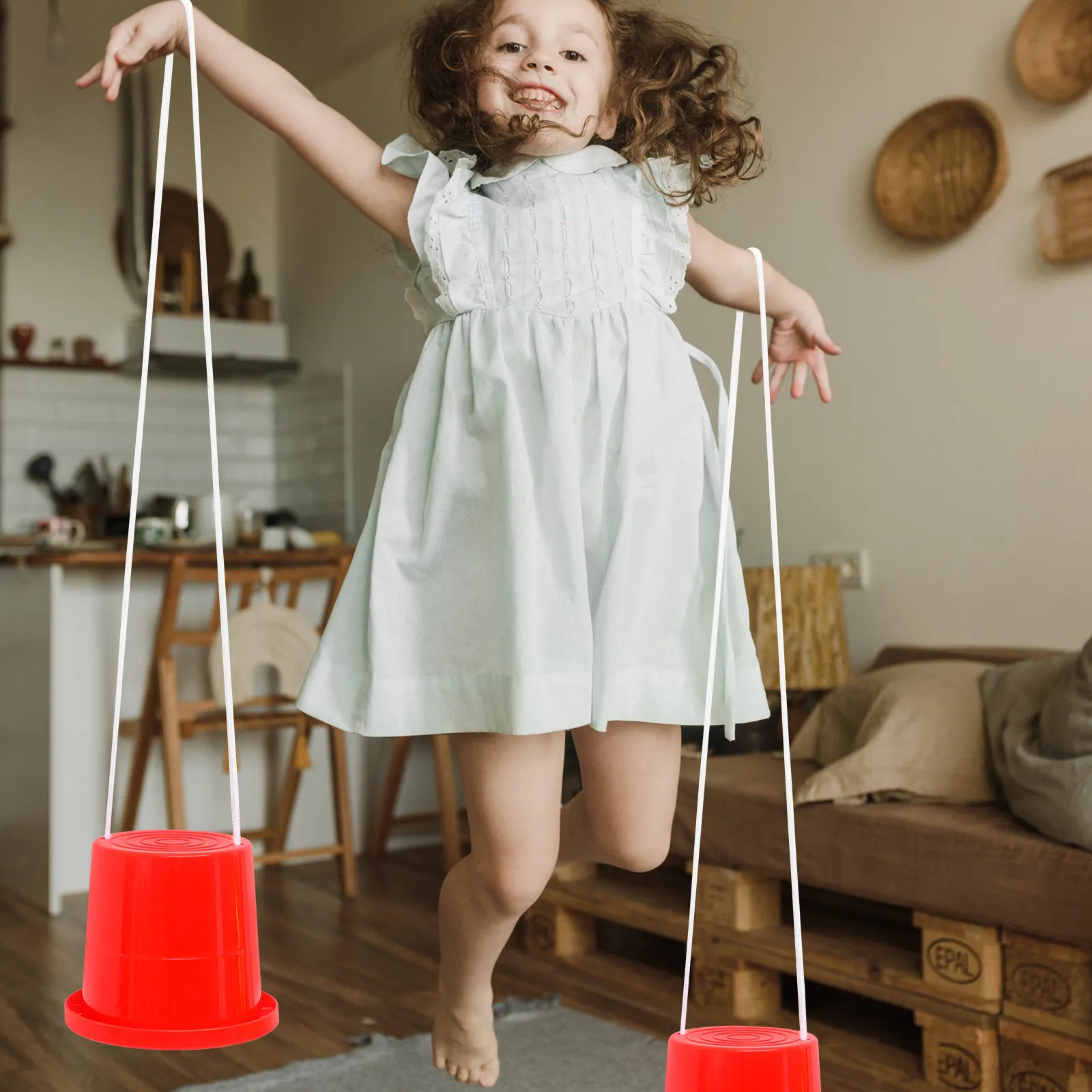 

3 пары детских балансировочных ходунков (пластиковые) для сенсорной интеграции, тренировки координации и развития внимания, для игр на улице и в помещении