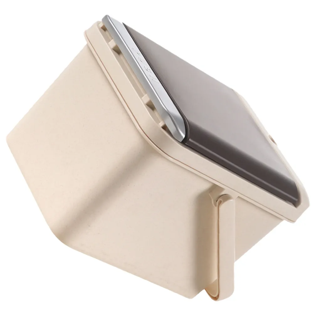 

Large Capacity Tea Residue Filter Bucket Compact Design Lid Covered Table Top Bin for Tea Leaves Storage Office Kitchen Trash