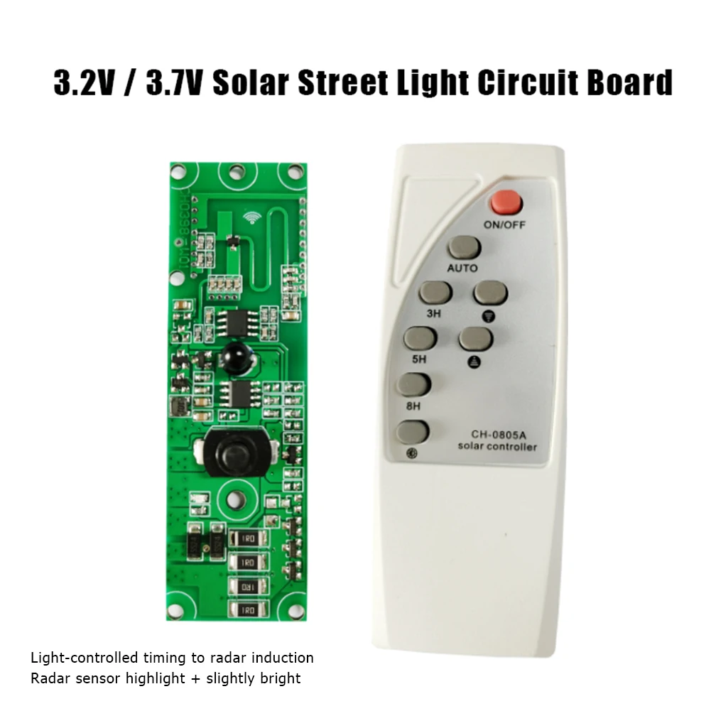1Set Automatic Solar Generator Charge Controller LED Driver Board & Remote Control Compatible With 3.2V-3.7V Lithium Batteries
